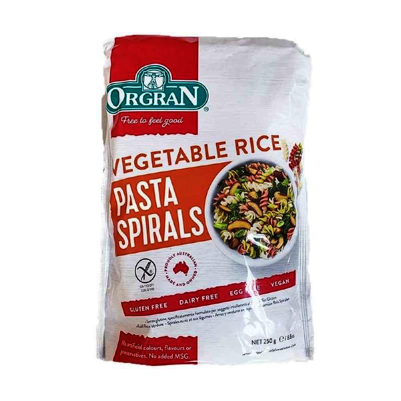Orgran 無麩質天然蔬菜糙米螺絲粉 (250g)